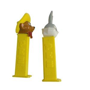 Vintage 90s Retired Pez Dispensers Looney Tunes Bugs Bunny & Speedy Gonzales